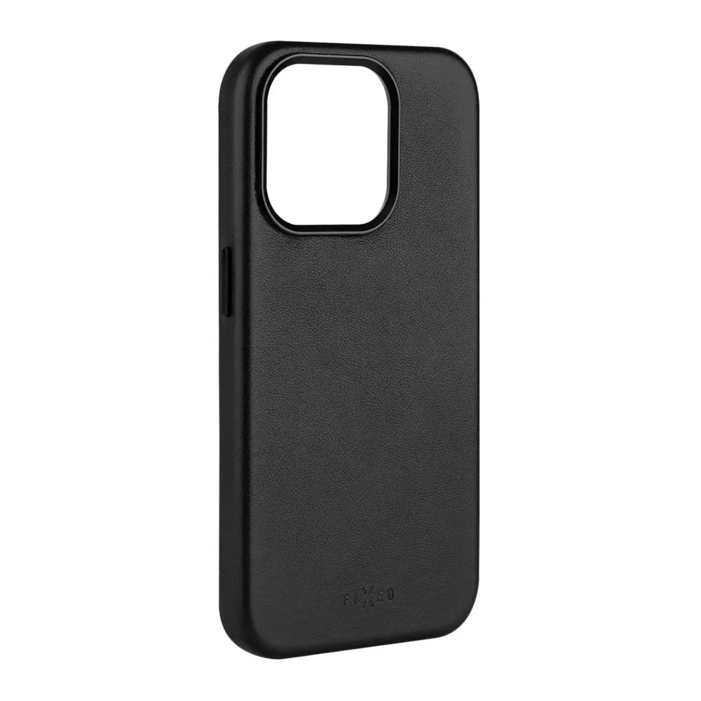Kožený zadní kryt FIXED MagLeather s podporou MagSafe pro Samsung Galaxy S24+, černý
