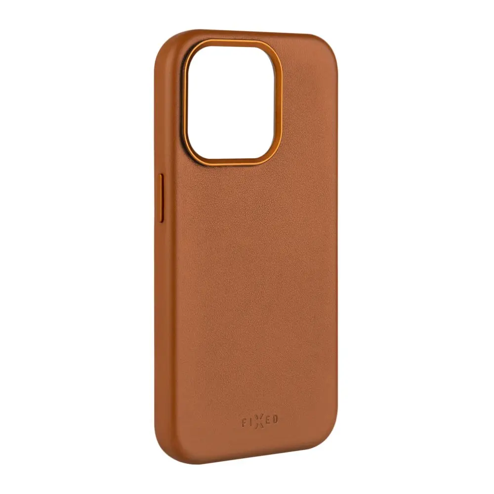 Kožený zadní kryt FIXED MagLeather s podporou MagSafe pro Samsung Galaxy S24+, hnědý