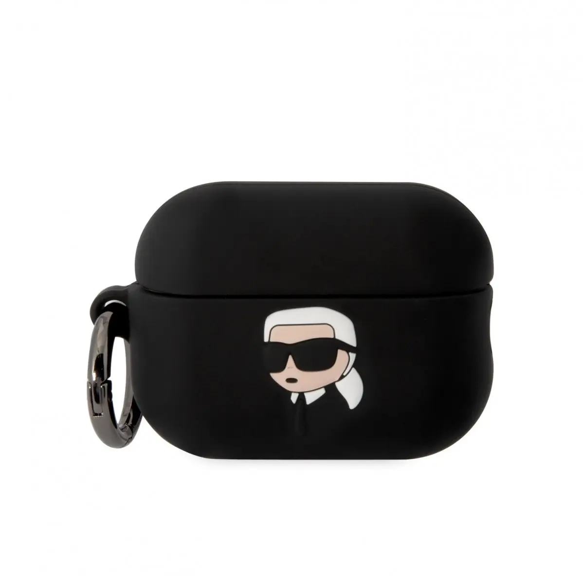 Apple Karl Lagerfeld 3D Logo NFT Karl Head Silikonové pouzdro Airpods Pro 2 černé