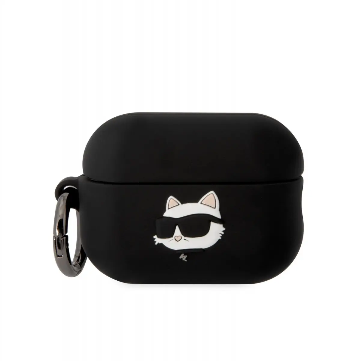 Apple Karl Lagerfeld 3D Logo NFT Choupette Head Silikonové pouzdro Airpods Pro 2 černé