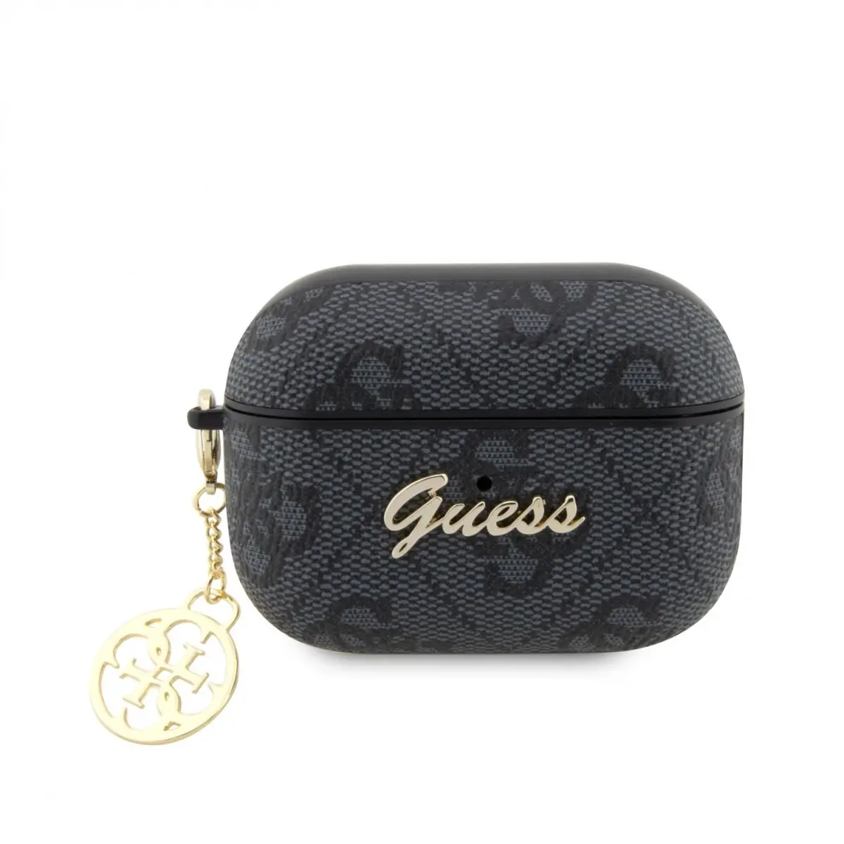 Guess 4G Script Heart PC/PU pouzdro Airpods Pro 2 černé