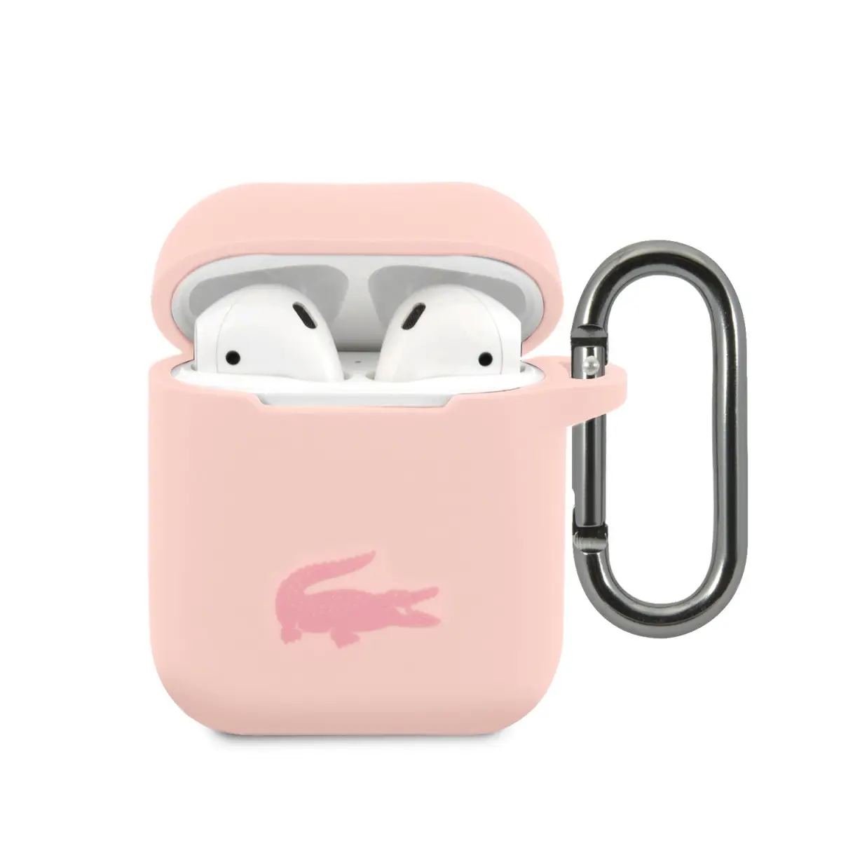 Lacoste Liquid Silicone Glossy Printing Logo Pouzdro pro Airpods 1/2 Pink LCA2SI
