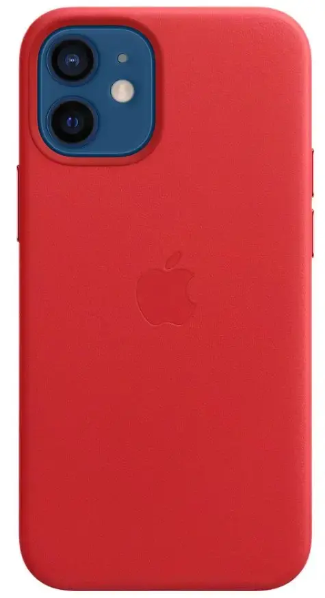 MHK73ZM/A Apple Kožený Kryt vč. MagSafe pro iPhone 12 mini Red