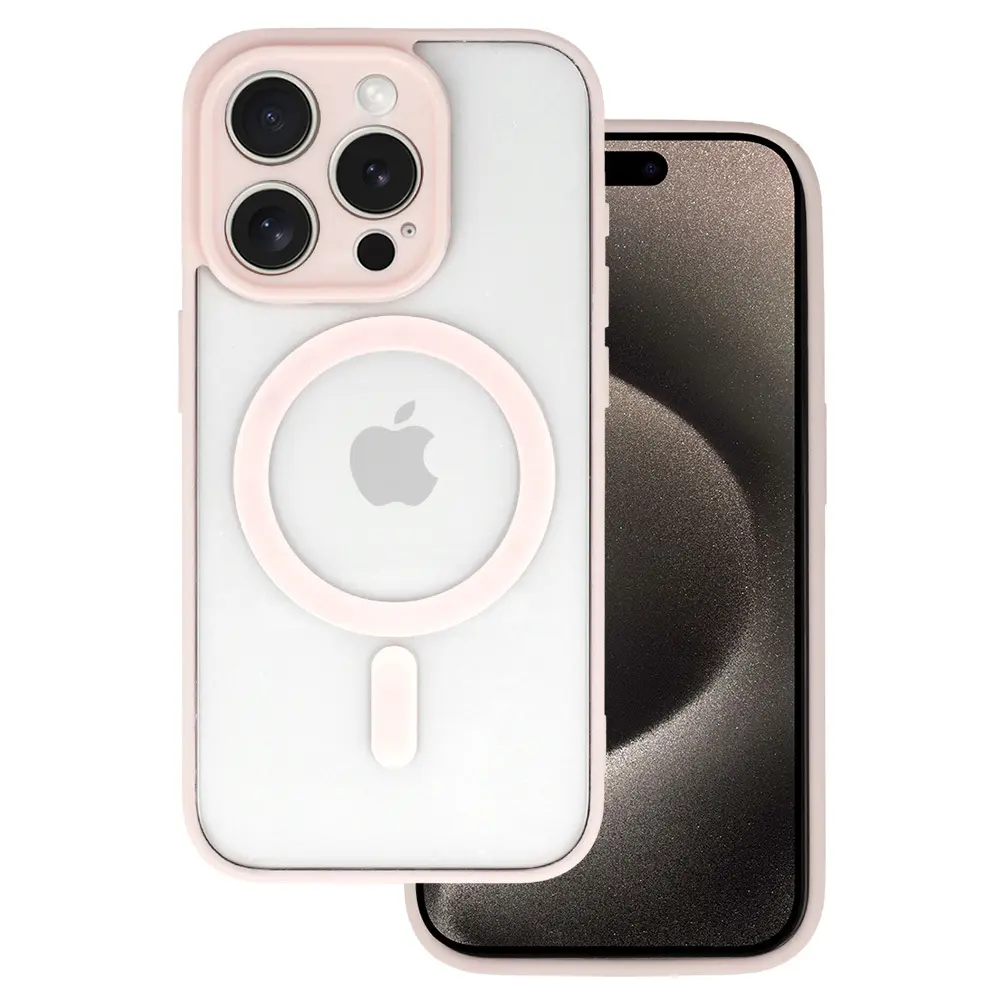 Zadní kryt Acrylic Color Magsafe pro Iphone 12 Pro Max světle růžový