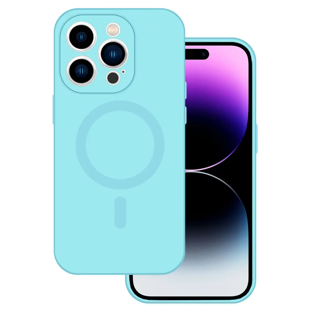 TEL PROTECT MagSilikonové pouzdro pro Iphone 14 Světle modré