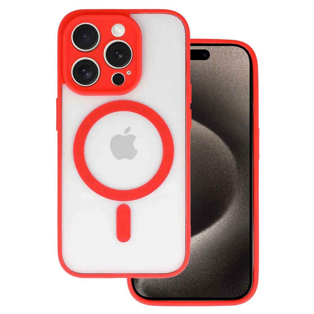 Zadní kryt Acrylic Color Magsafe Iphone 15 červený