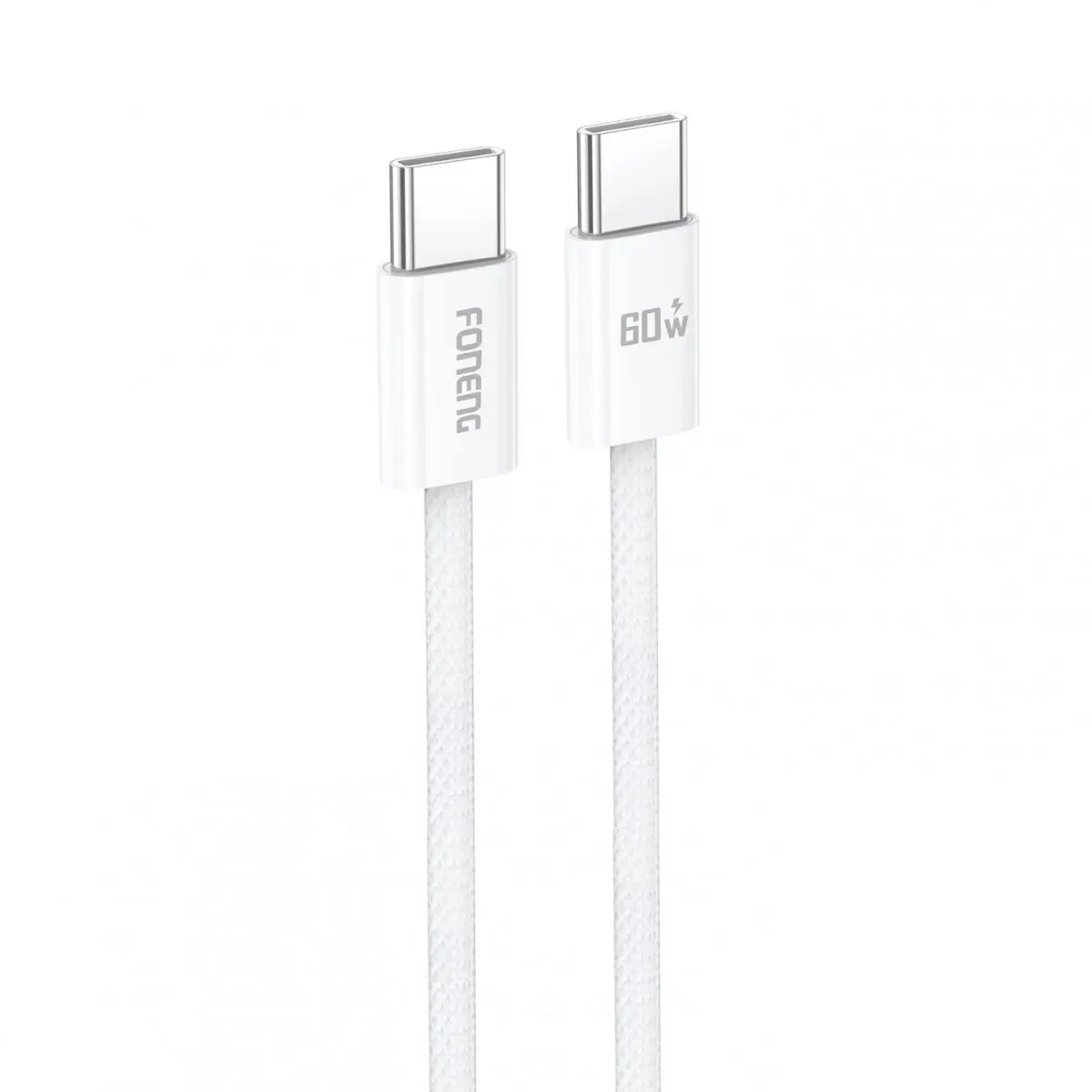 Foneng Kabel X110 - typ C na typ C - PD 60W 3A 1,2 metru bílý