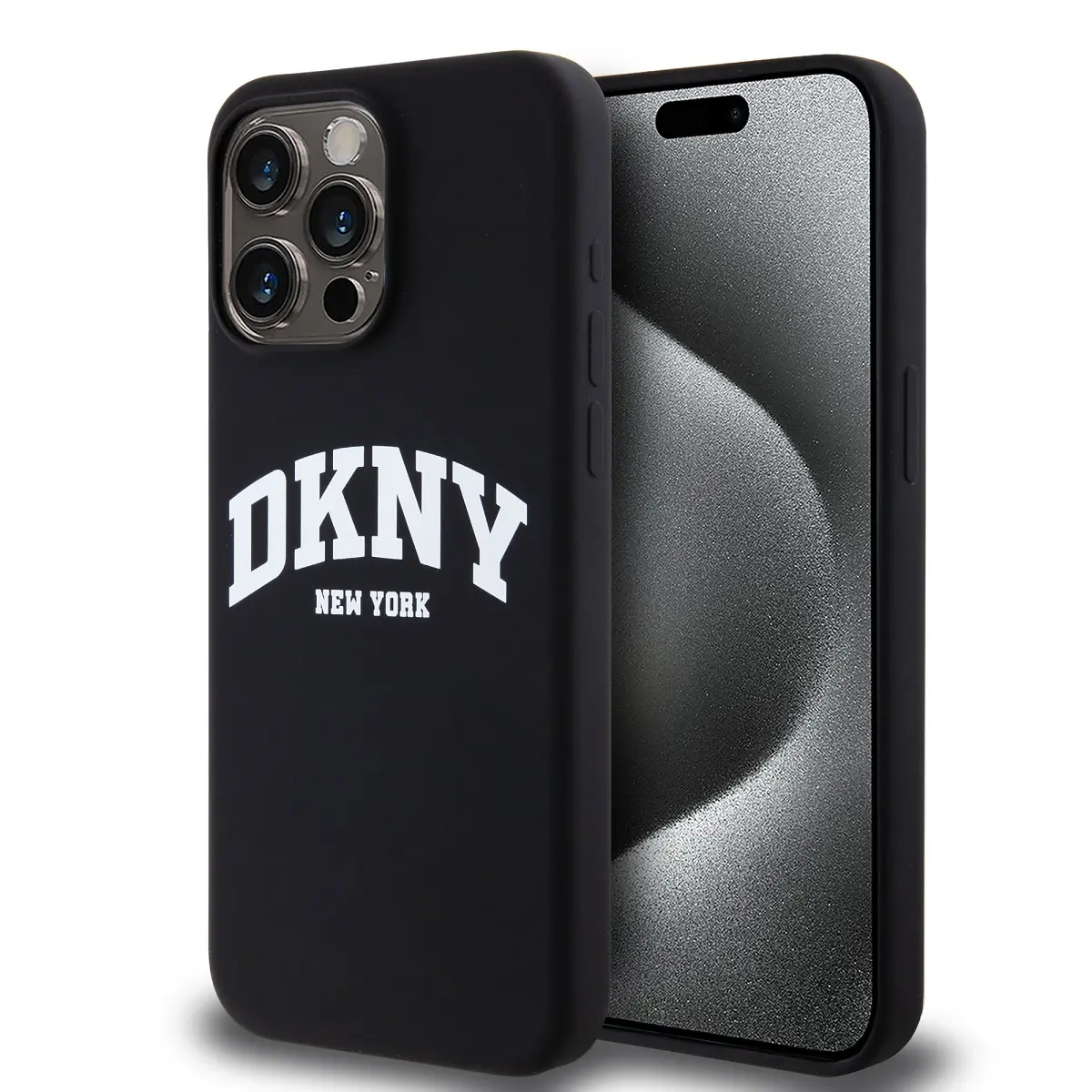 DKNY Liquid Silicone Arch Logo MagSafe Zadní Kryt pro iPhone 14 Pro Max Black DKHMP14XSNYACH