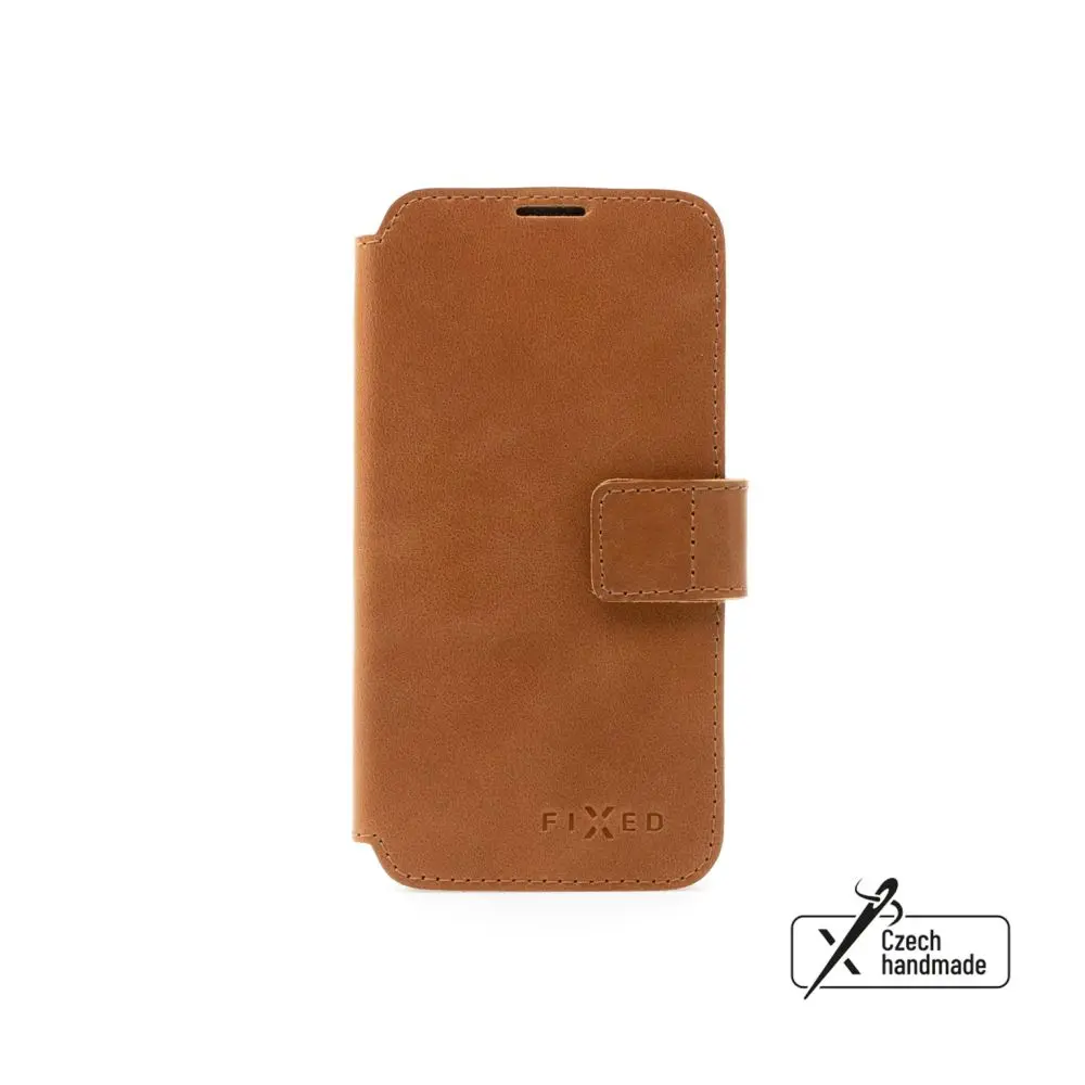 Kožené pouzdro typu kniha FIXED ProFit pro Apple iPhone 16 Pro Max, hnědé FIXPFIT2-1403-BRW