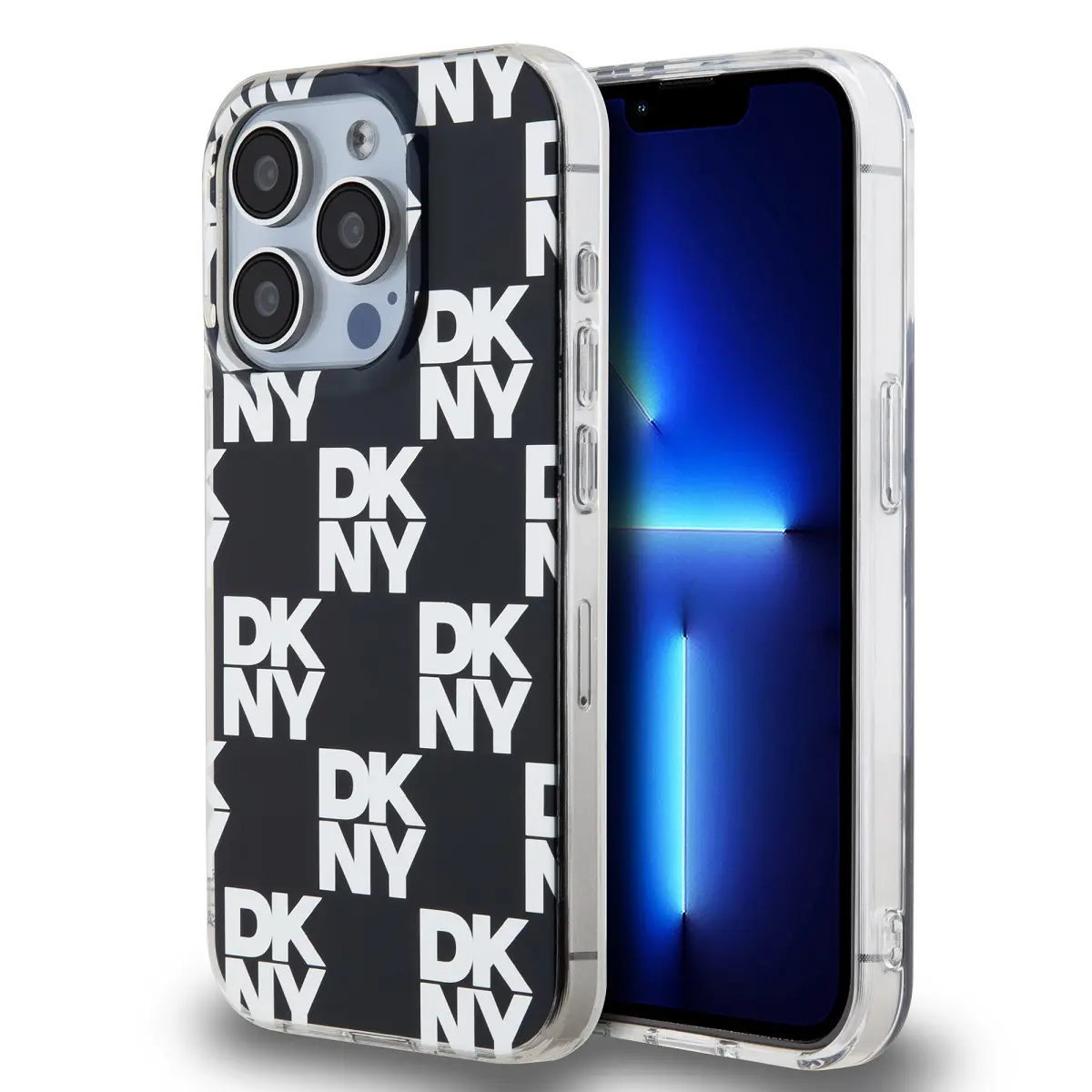 DKNY PC/TPU Checkered Pattern Zadní Kryt pro iPhone 14 Pro Max Black DKHCP14XHDLCEK