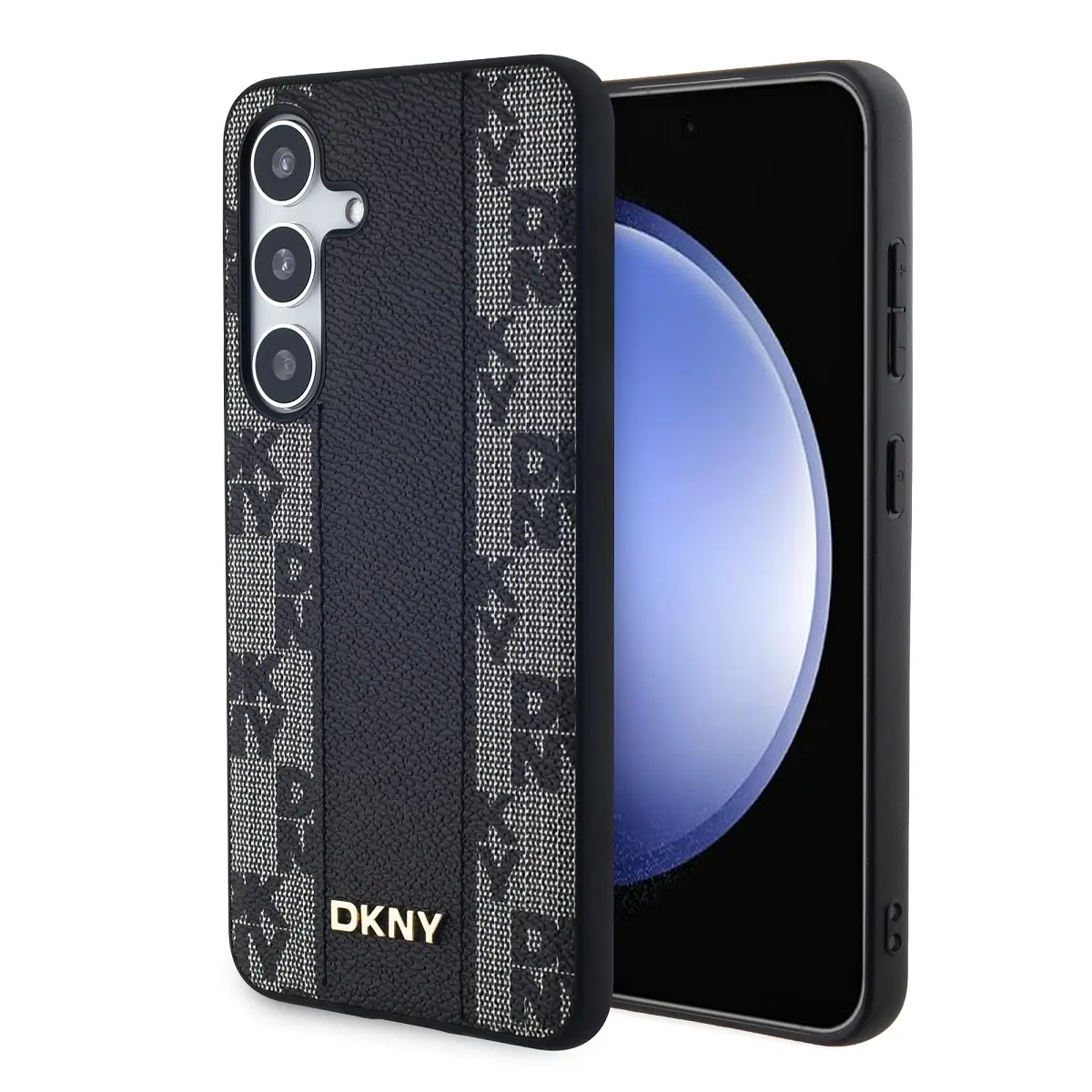 DKNY PU Leather Checkered Pattern Magsafe Zadní Kryt pro Samsung Galaxy S24+ Black DKHMS24MPCPVSLK