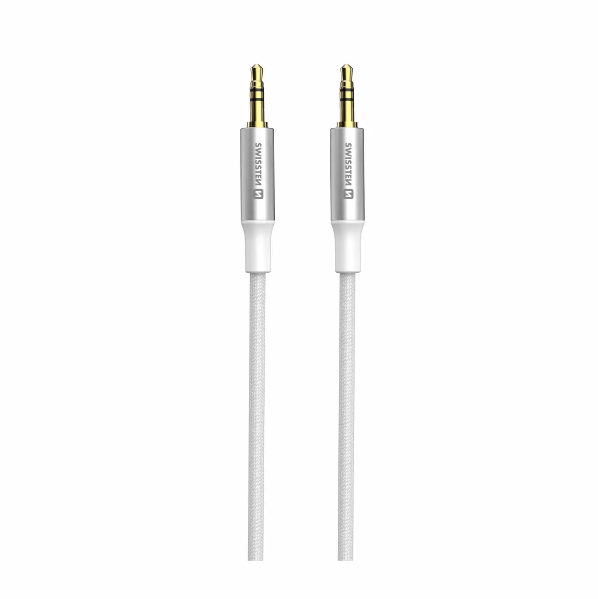 Audio kabel Swissten 3,5mm jack - 3,5mm jack 1,5 m bílý