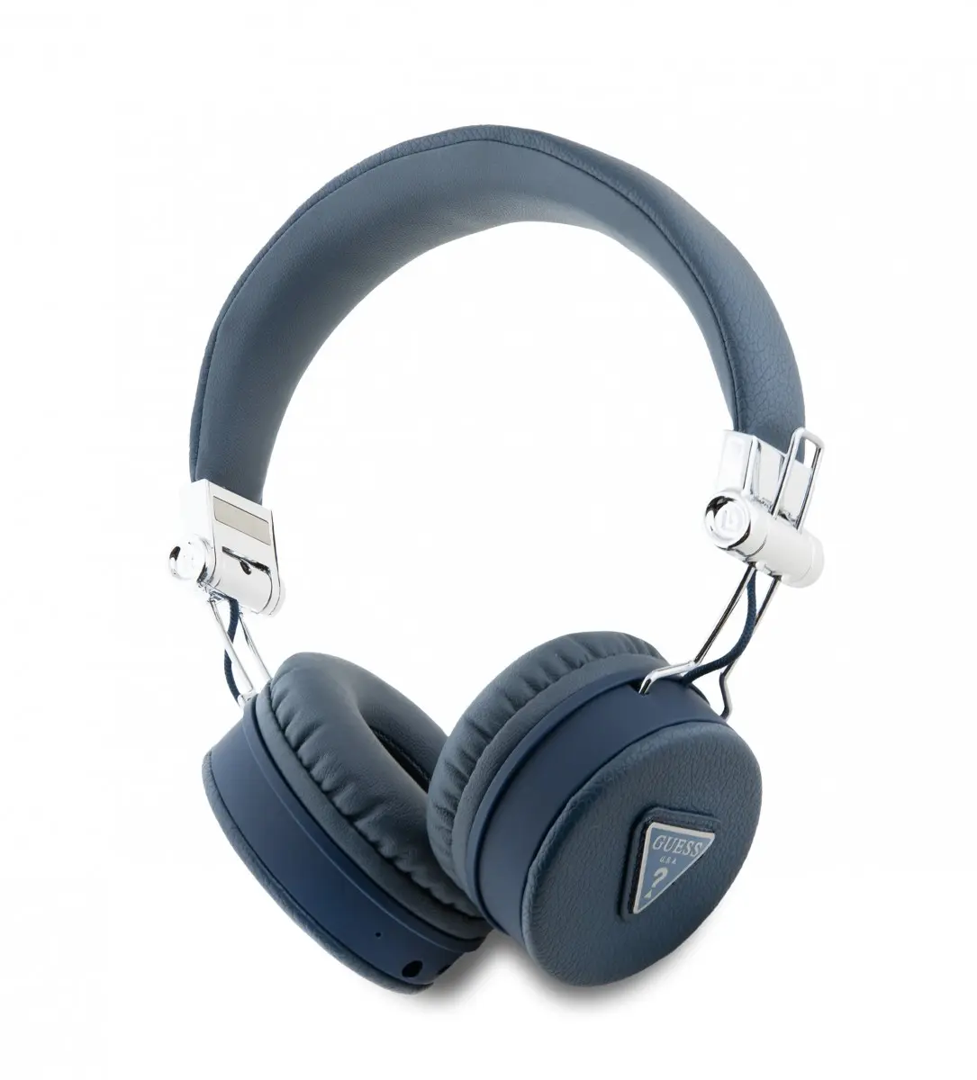 Guess PU Grained Triangle Logo ENC Bezdrátová Sluchátka Blue GUBH70PGTSPSB