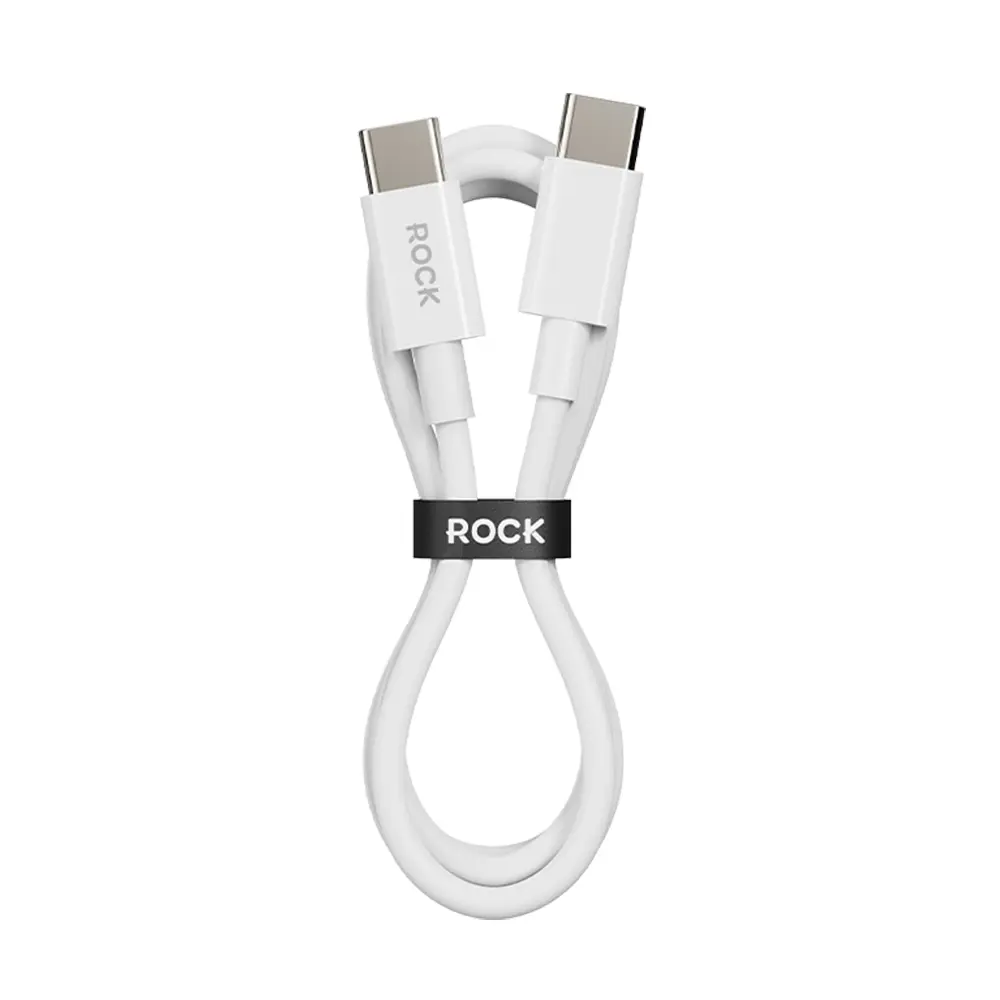 Datový kabel Rock Cable P8 Basic Series USB-C - USB-C PD 60W 3A 1m bílý