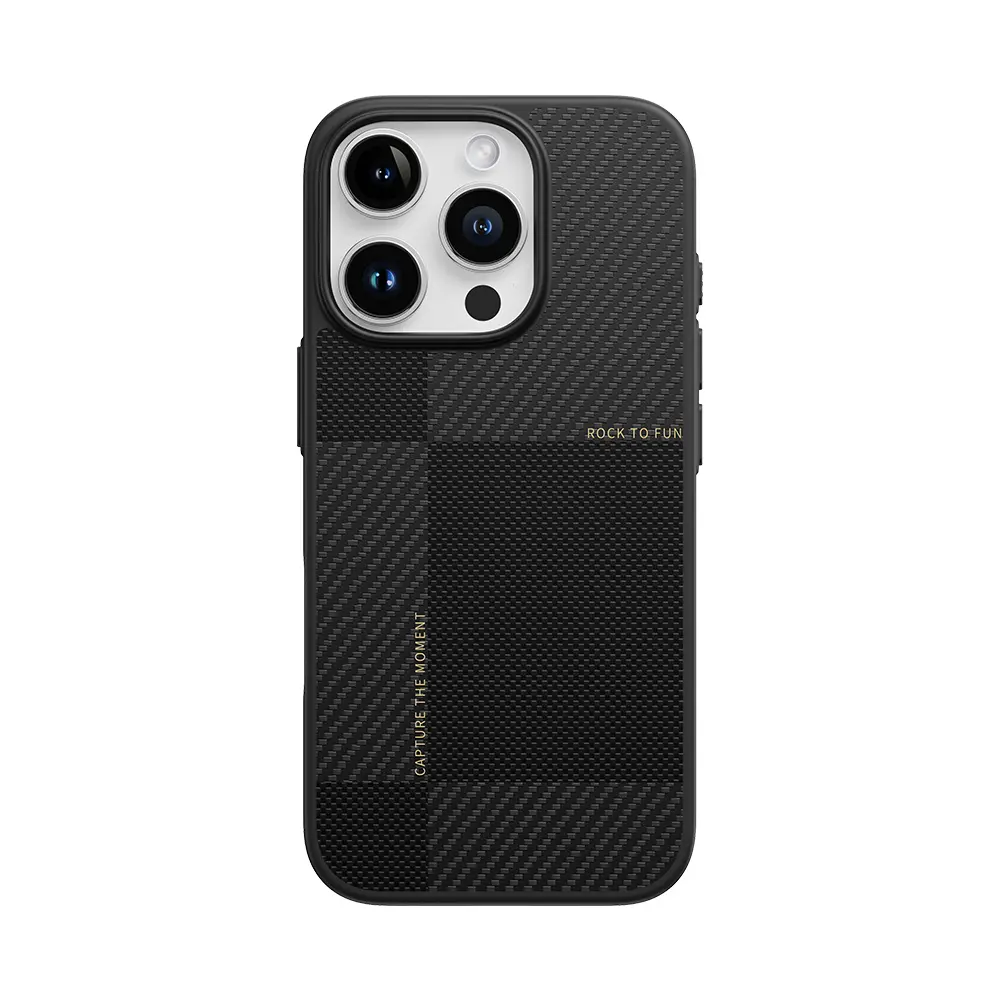 Zadní kryt Rock Ultra Thin Aramid Fiber Kevlar 600D pro iPhone 16 Pro Max černý