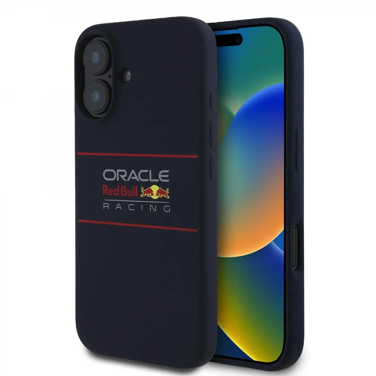 Red Bull Silicone Horizontal Logo MagSafe Zadní Kryt pro iPhone 16 Plus Navy RBHMP16M24SIHSRV