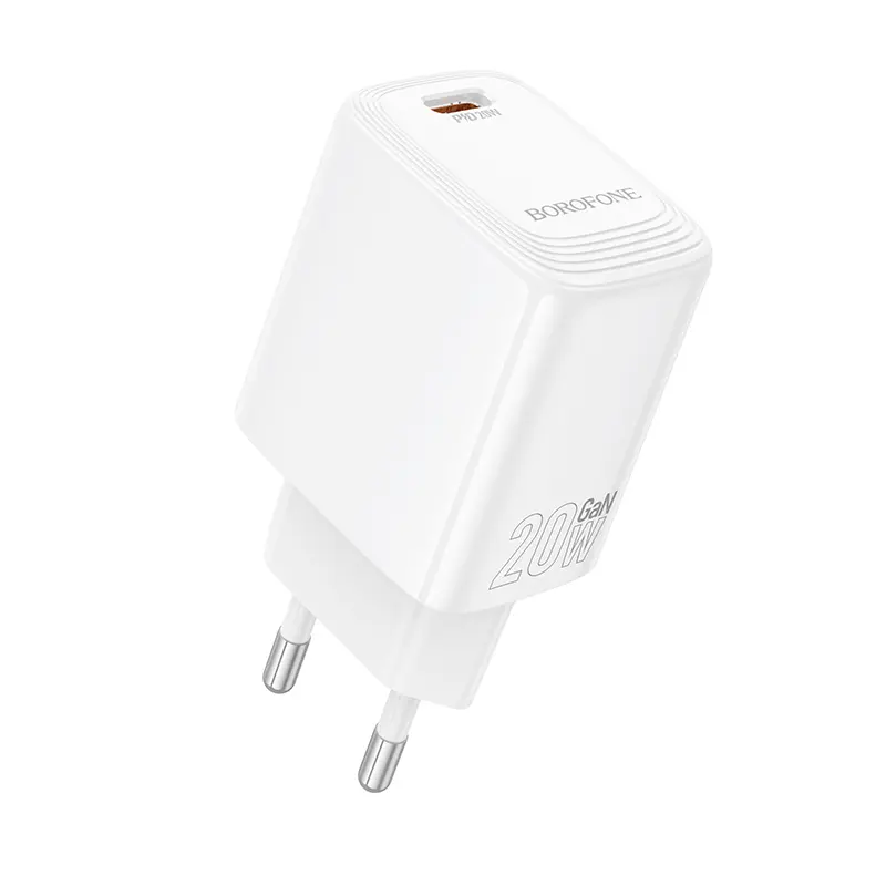 Adaptér Borofone BN26 Fuente s funkcí rychlonabíjení 20W bílý
