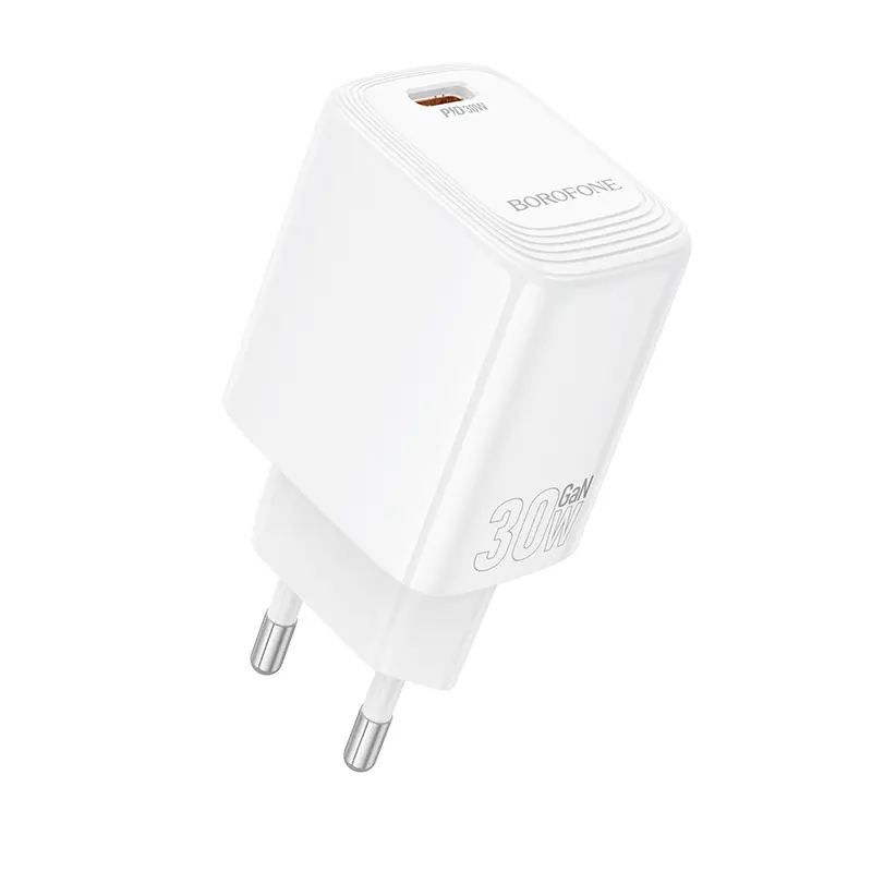 Adaptér Borofone BN28 Fuente s funkcí rychlonabíjení 30W bílý
