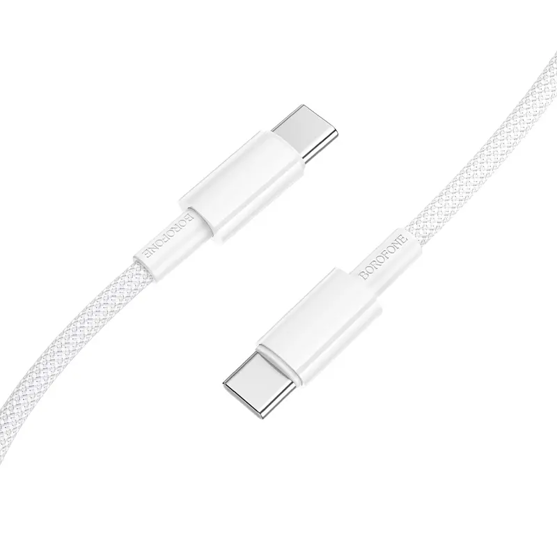 Datový kabel Borofone BX117 Source USB-C - USB-C PD 60W 3A 1m bílý
