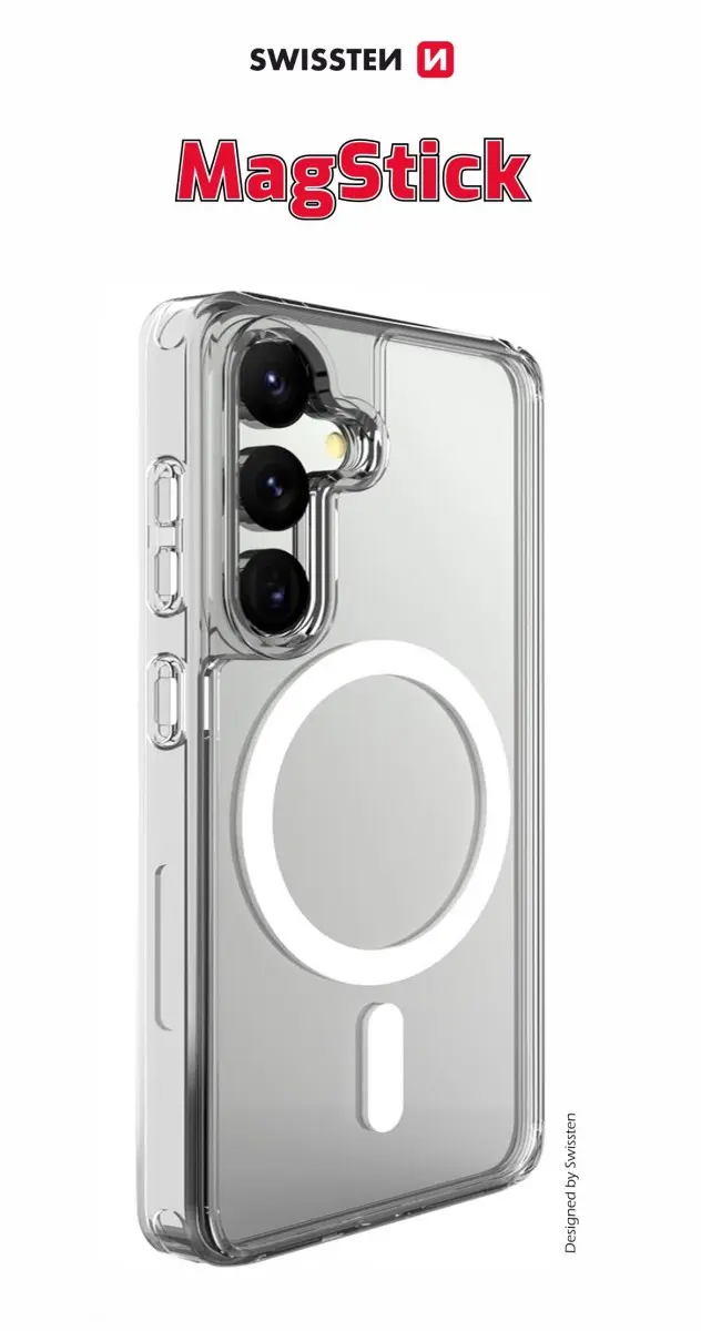 Zadní kryt Swissten Clear Jelly Magstick pro Samsung S25 průhledný