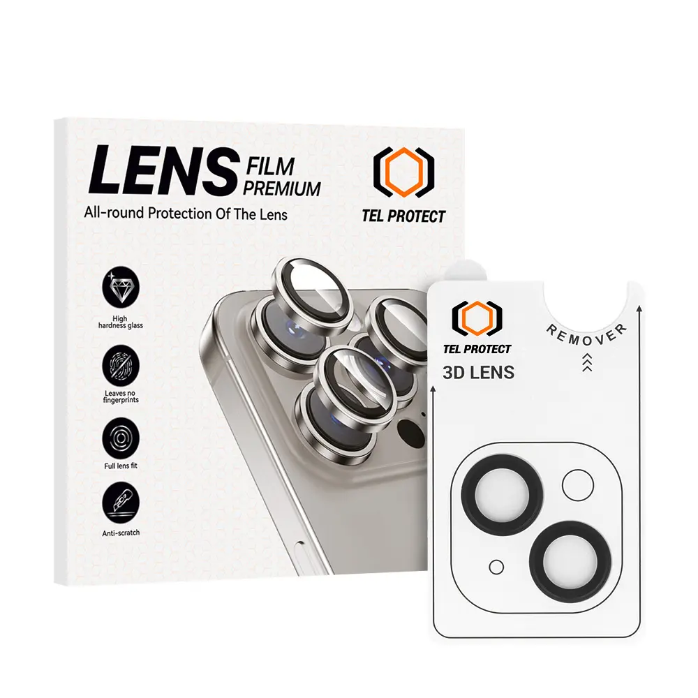 Tvrzené sklo Tel Protect 3D Lens na fotoaparát pro iPhone 14-14 Plus black