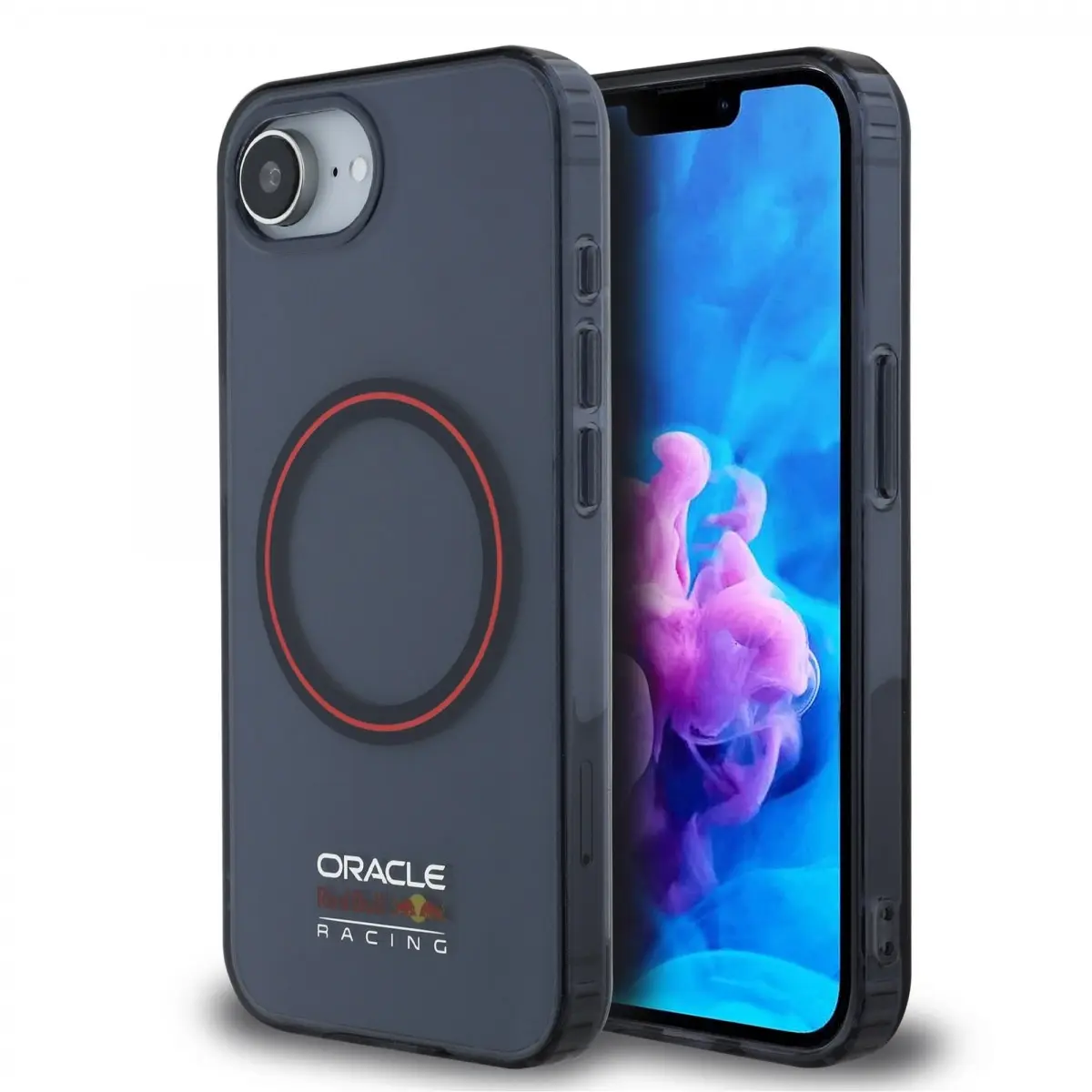 Oracle Red Bull Racing PC/TPU Red Ring MagSafe kryt iPhone 16e modrý