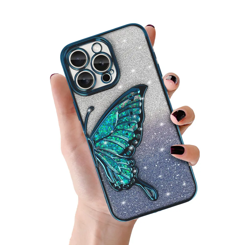 Zadní kryt Tel Protect Butterfly Water pro iPhone 16e blue