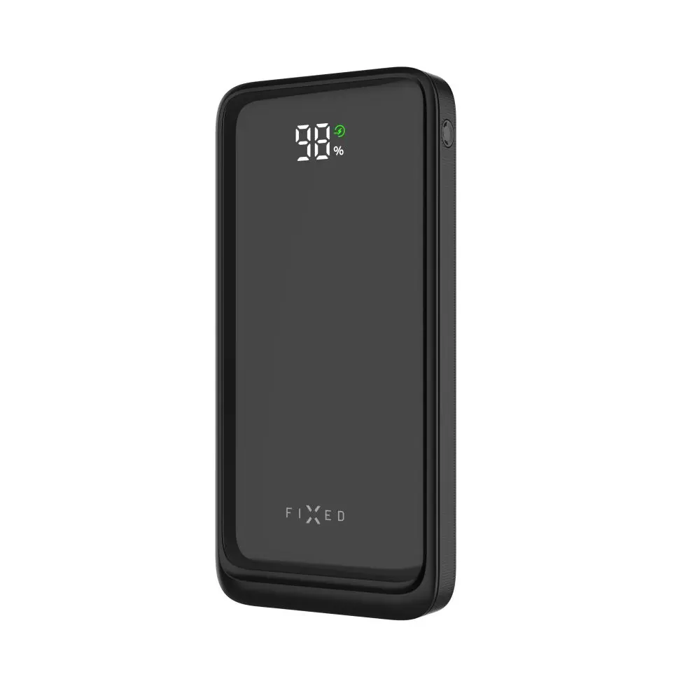 Powerbanka FIXED Zen2 10 s LCD displejem a výstupem PD 20W, 10 000 mAh, černá