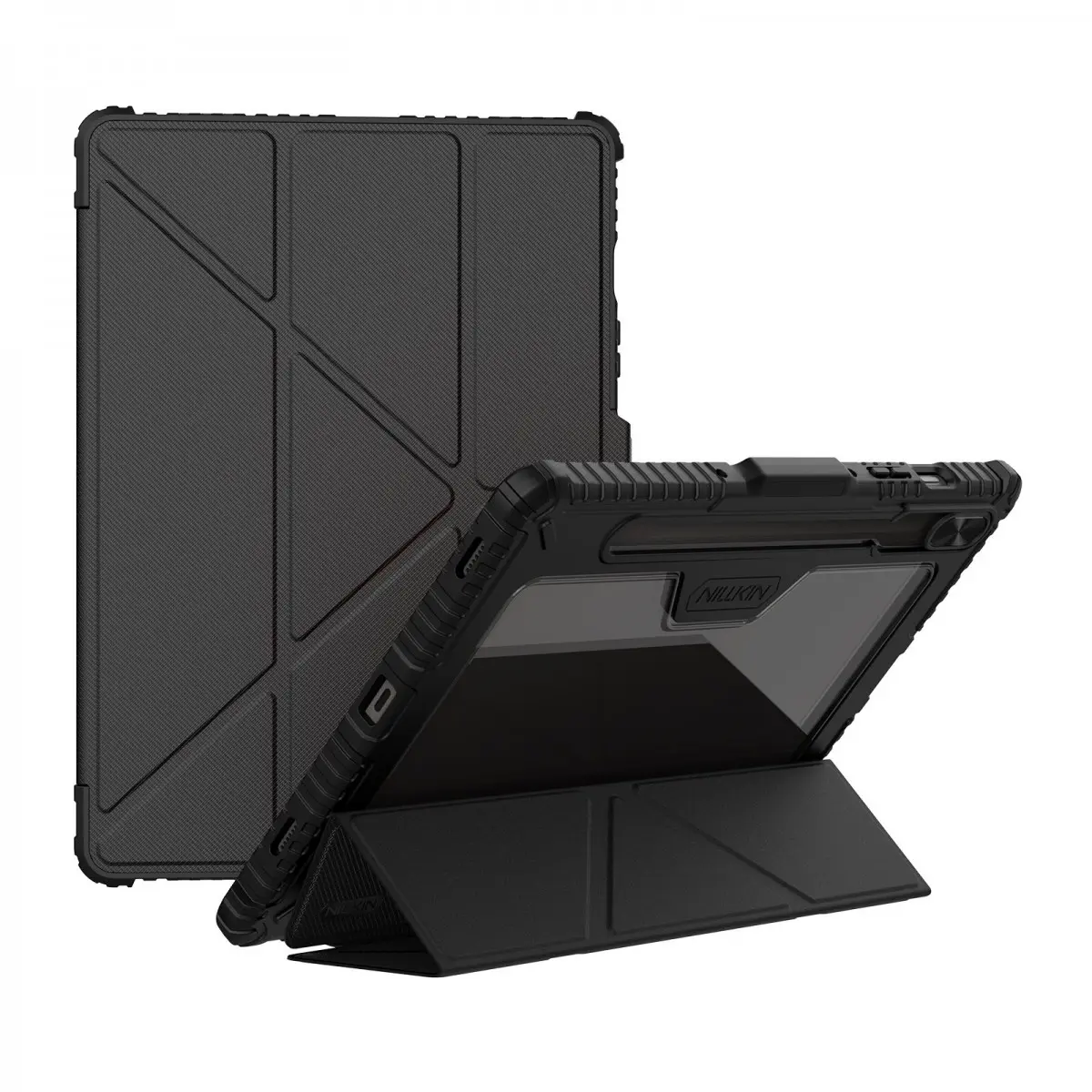 Pouzdro Nillkin Bumper PRO Protective Stand Multi-angle pro Samsung Galaxy Tab S10 FE Black