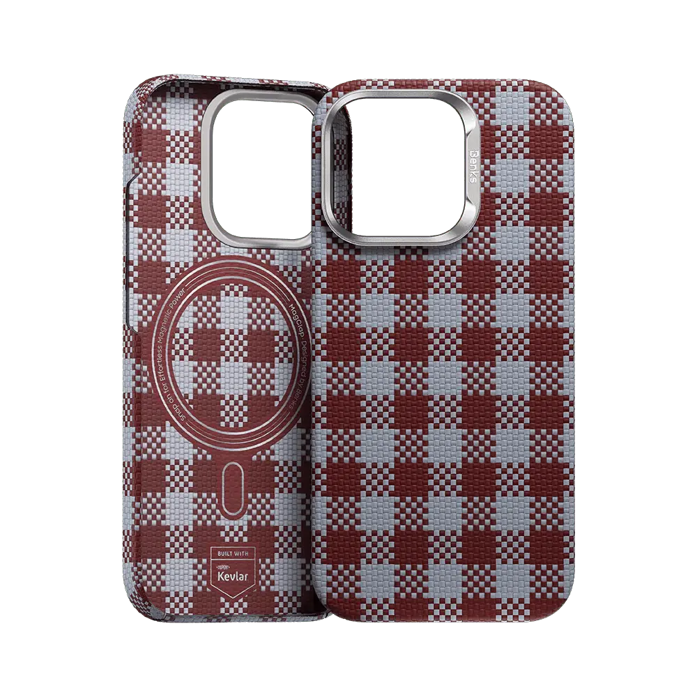 Zadní kryt Benks Magnetic Armor Vichy Kevlar (RF65) pro iPhone 16 Pro red