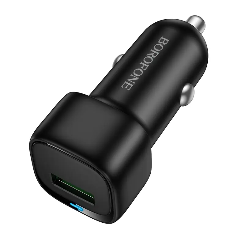 Adaptér do auta Borofone BZ34 Cloud s podporou rychlonabíjení USB-A QC 3.0 18W černý