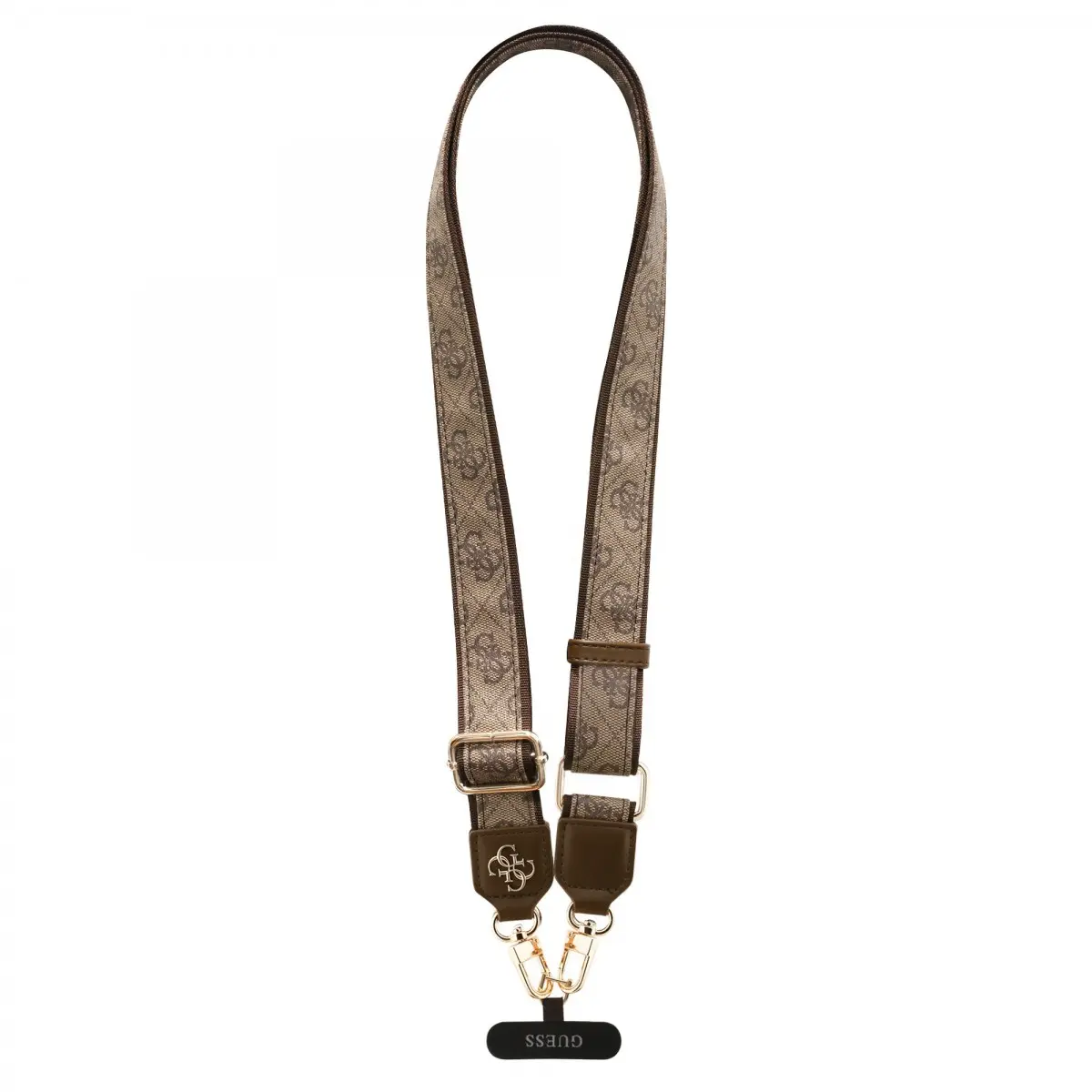 Popruh Guess Crossbody PU 4G Metal Logo Brown