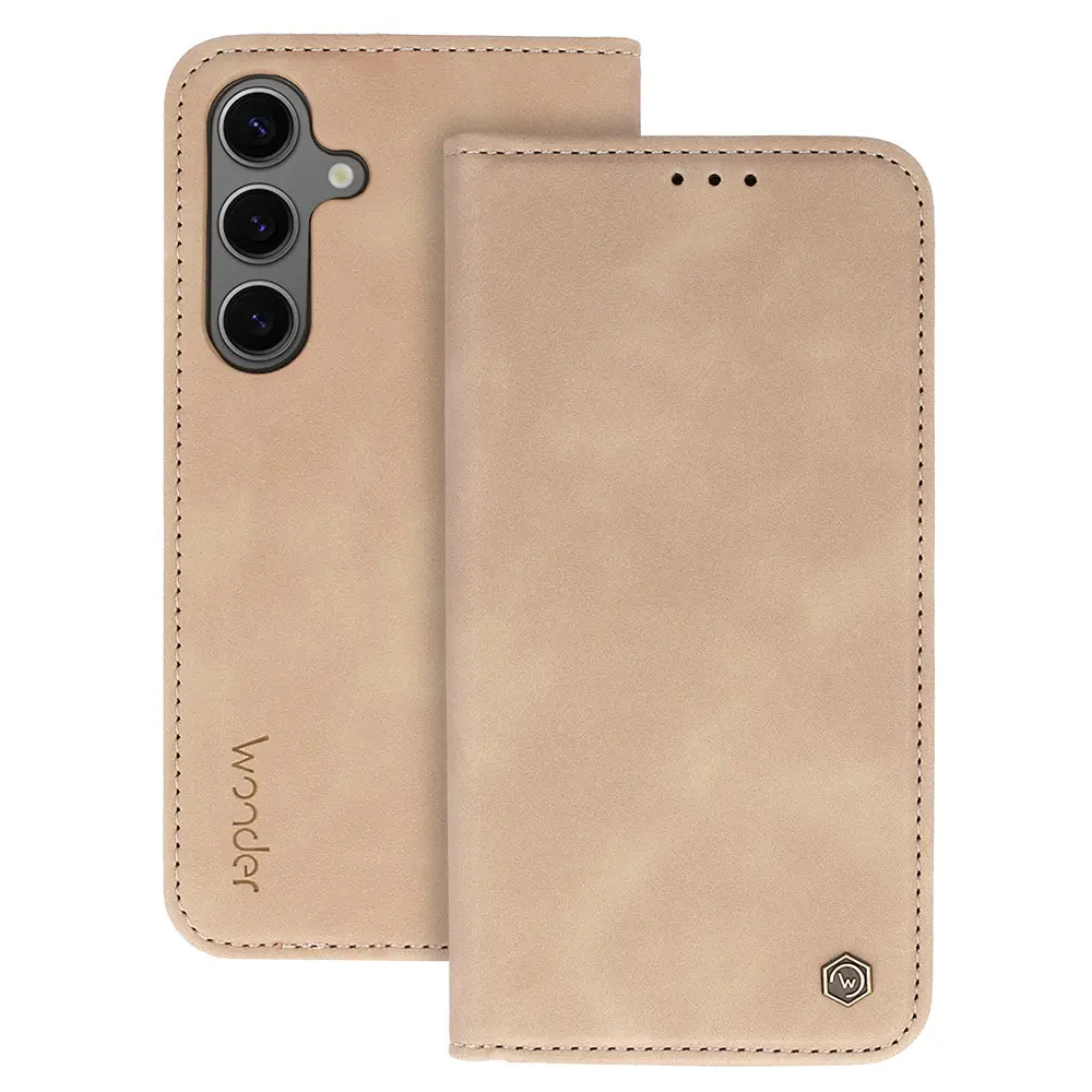 Knížkové pouzdro Wonder Smart pro Xiaomi Redmi Note 14 5G cappuccino