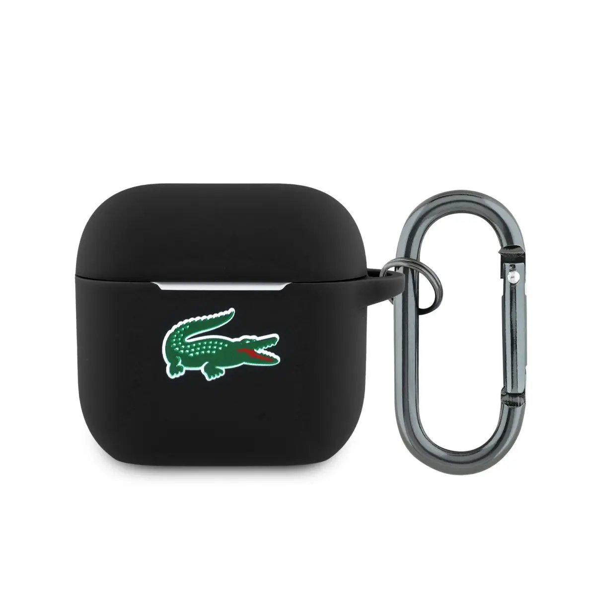 Lacoste Liquid Silicone Croc Logo pouzdro AirPods 4 černé