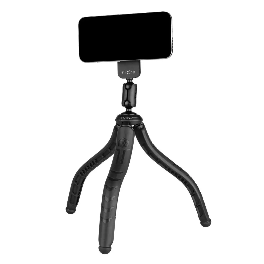 Flexibilní Stativ FIXED Creator s 1/4" magnetickým držákem na telefon, s podporou MagSafe, černý