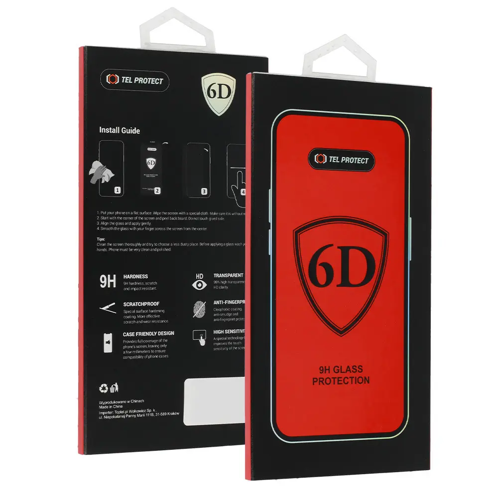 Tvrzené sklo Tel Protect Full Glue 6D pro REALME 14T BLACK