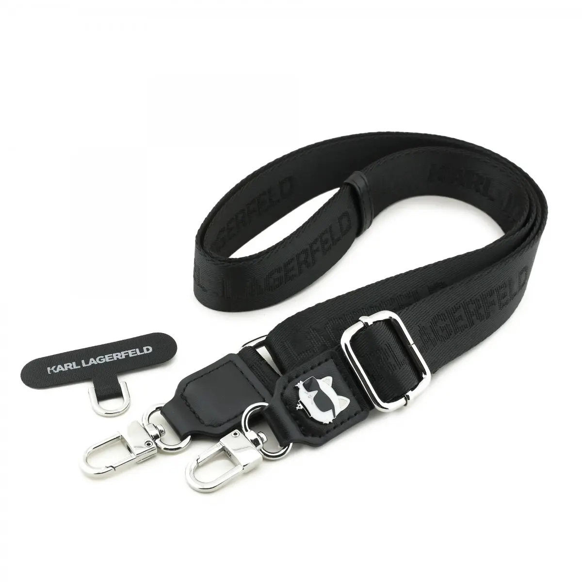 Karl Lagerfeld Strap Tether Patch Choupette Metal Logo KLUCNCHPSPK Universal černá