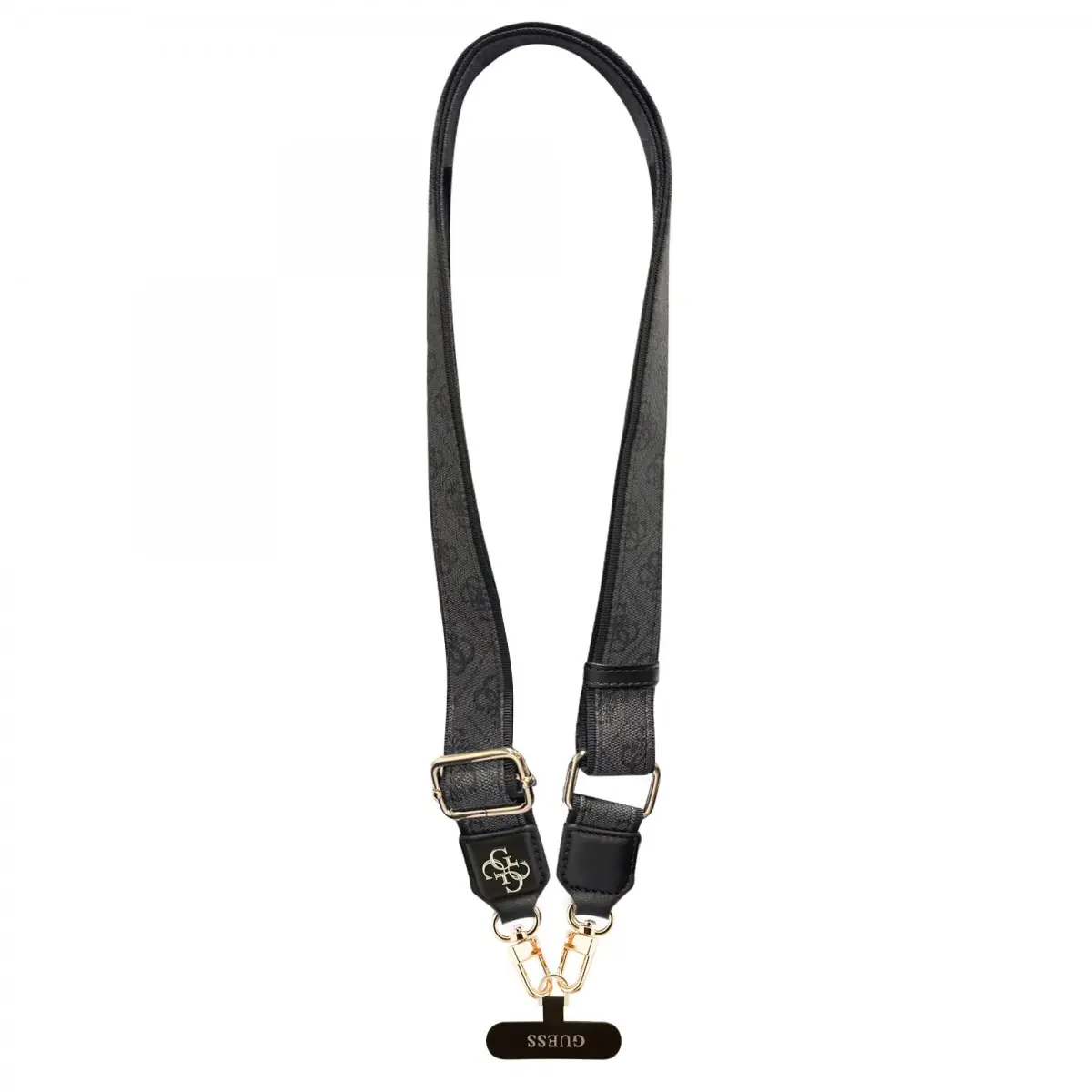 Popruh Guess Crossbody PU 4G Metal Logo Black