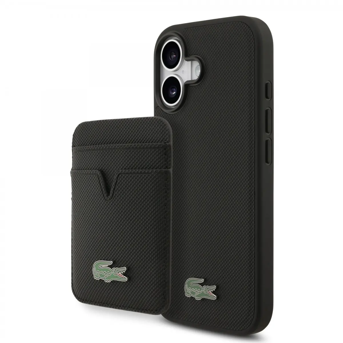 Zadní kryt Lacoste Iconic Petit Pique MagSafe + Peněženka pro iPhone 17 Black