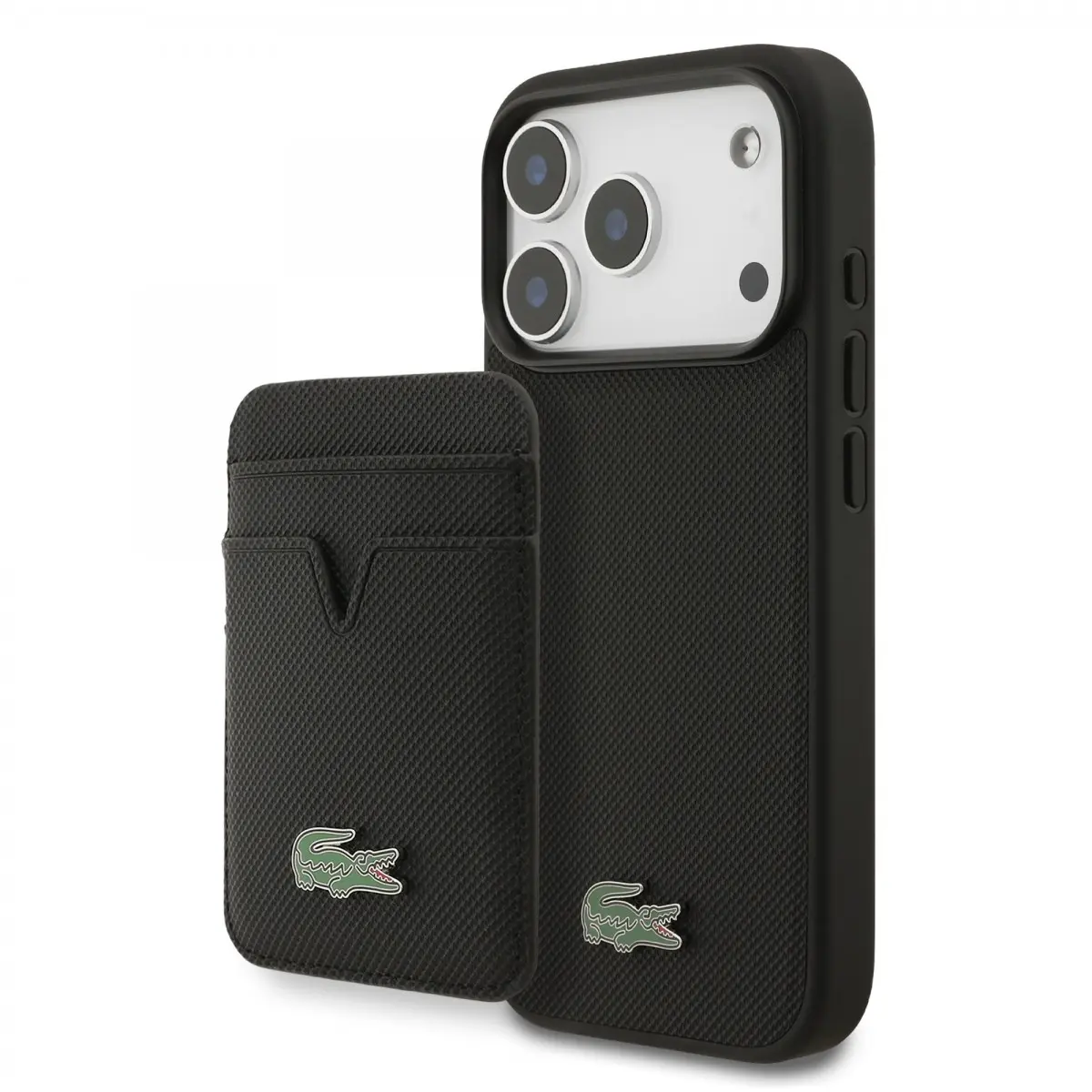 Zadní kryt Lacoste Iconic Petit Pique MagSafe + Peněženka pro iPhone 17 Pro Black