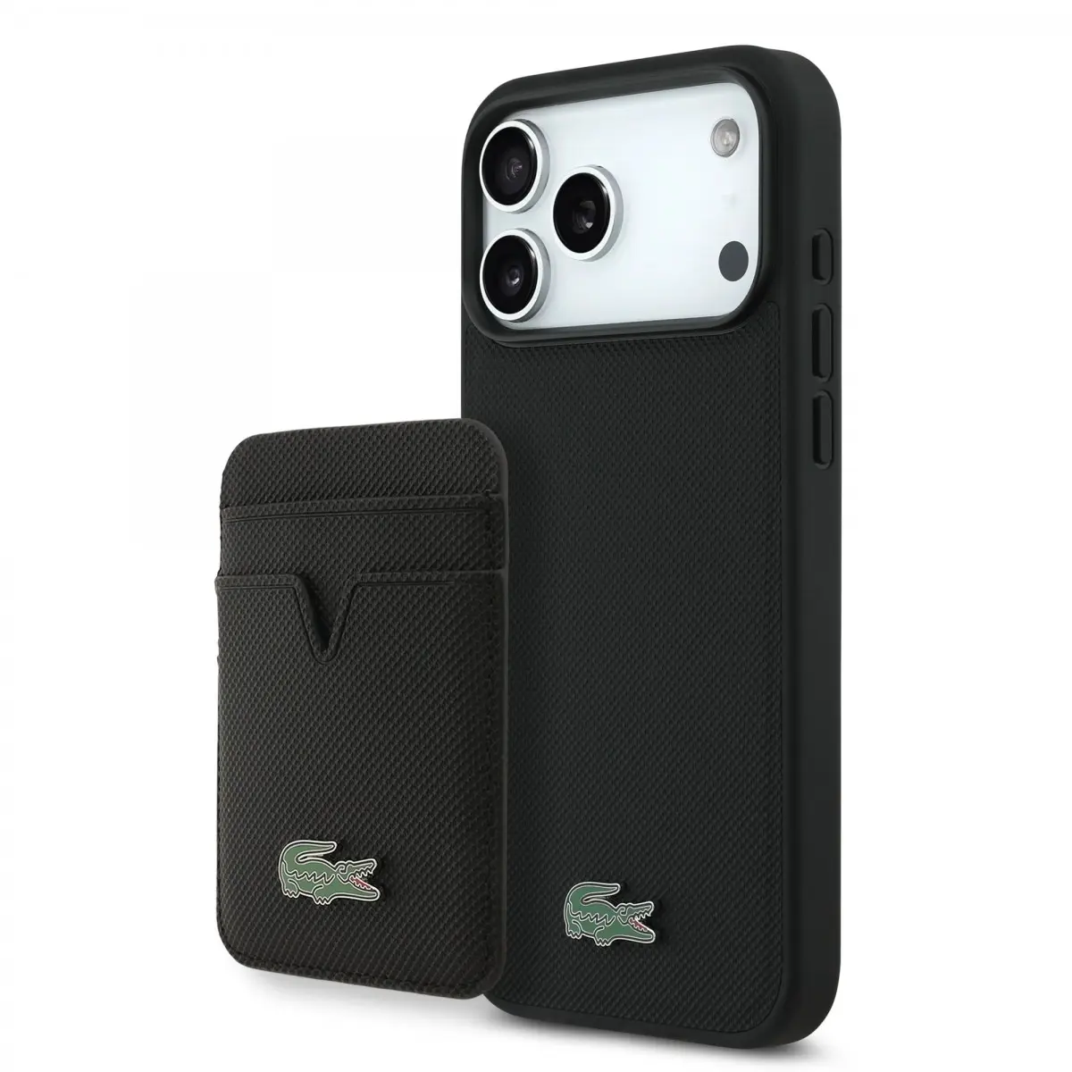 Zadní kryt Lacoste Iconic Petit Pique MagSafe + Peněženka pro iPhone 17 Pro Max Black