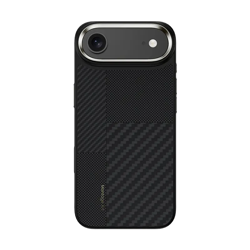 Zadní kryt Benks Montage Magnetic Armor Pro Kevlar Metal Frame 600D+1500D (MA68) pro iPhone Air black (Camera Control Button)
