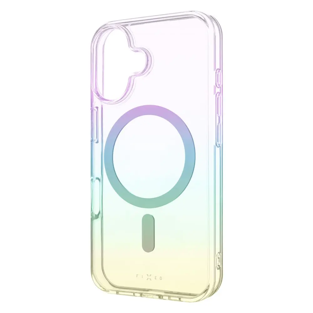 Zadní kryt FIXED MagRainbow s podporou MagSafe pro Apple iPhone 16, duhový