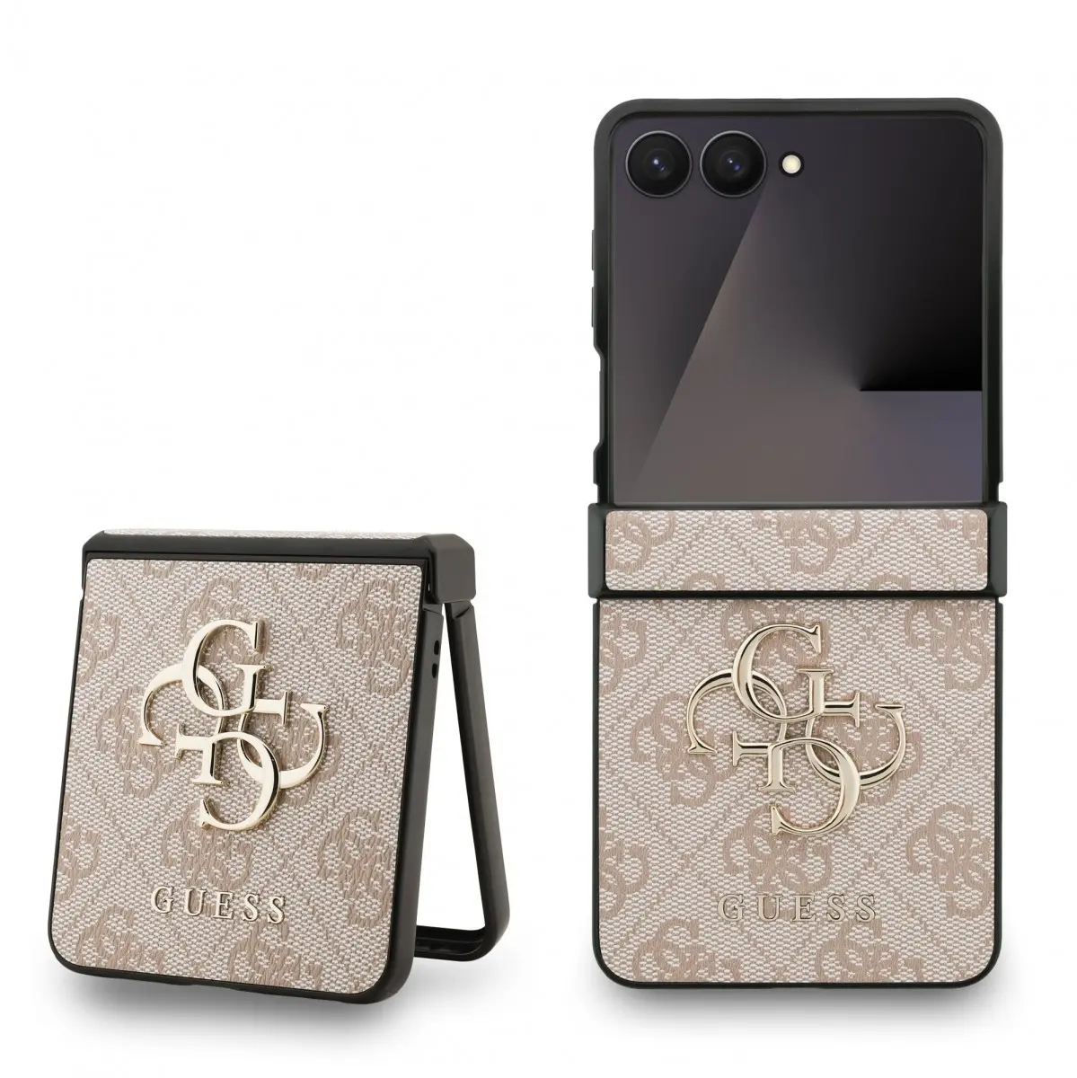 Guess - Leather 4G Metal Logo pouzdro pro Samsung Galaxy Z Flip7 - růžové