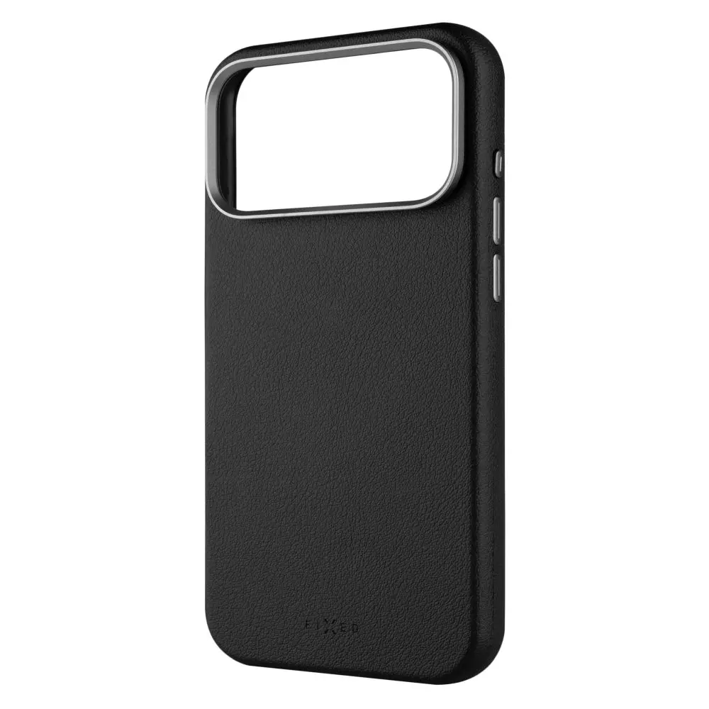 Kryt FIXED MagLeather pro Apple iPhone 17 Pro Max, z veganské kůže s podporou MagSafe, černý