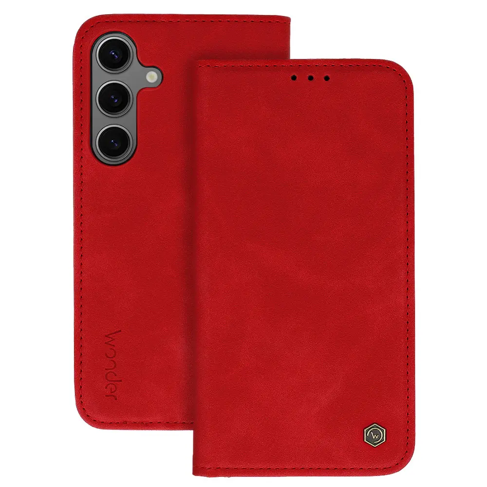 Knížkové pouzdro Wonder Smart pro Samsung Galaxy S25 FE červené
