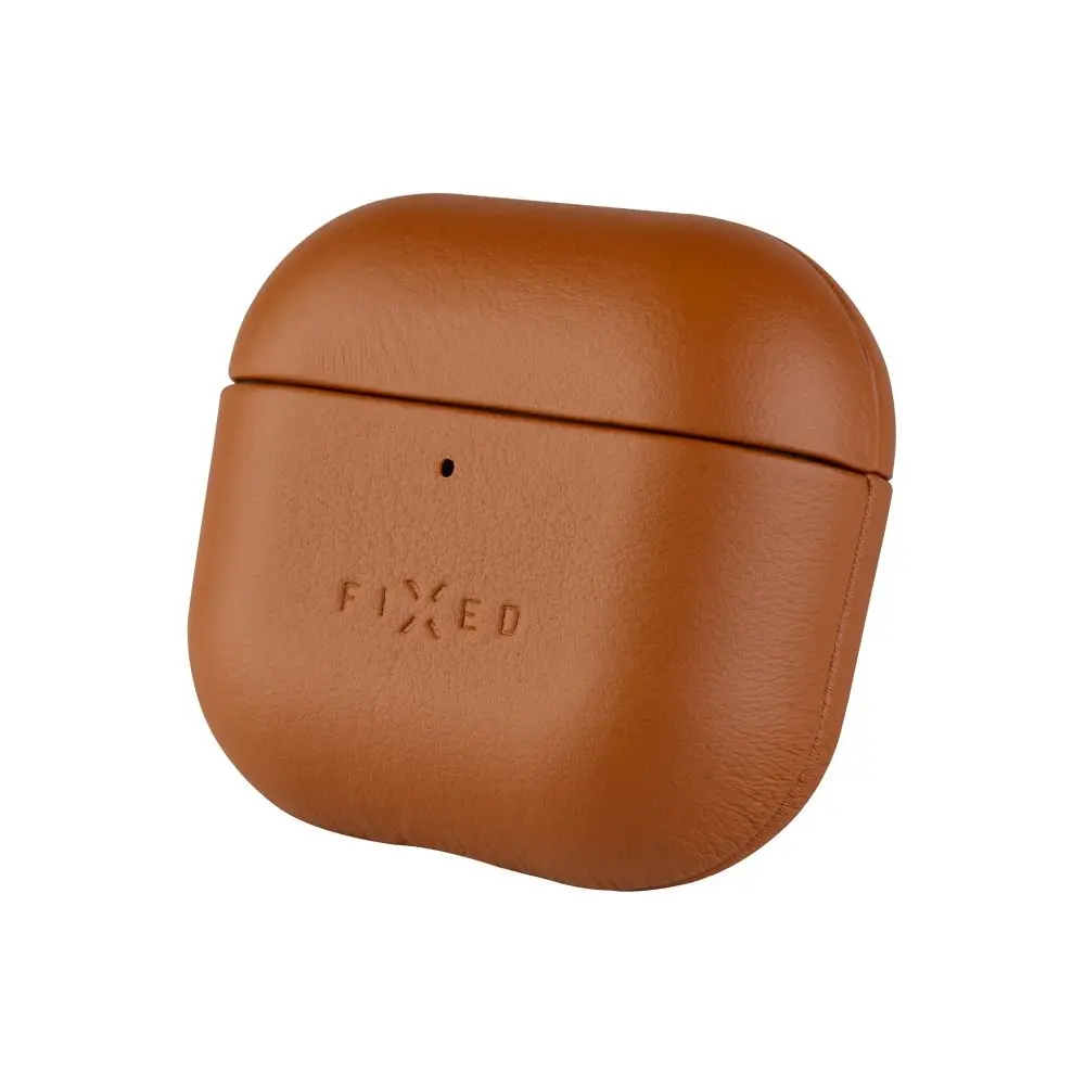 FIXED PodsLeather kožené pouzdro pro Apple AirPods 4 hnědé