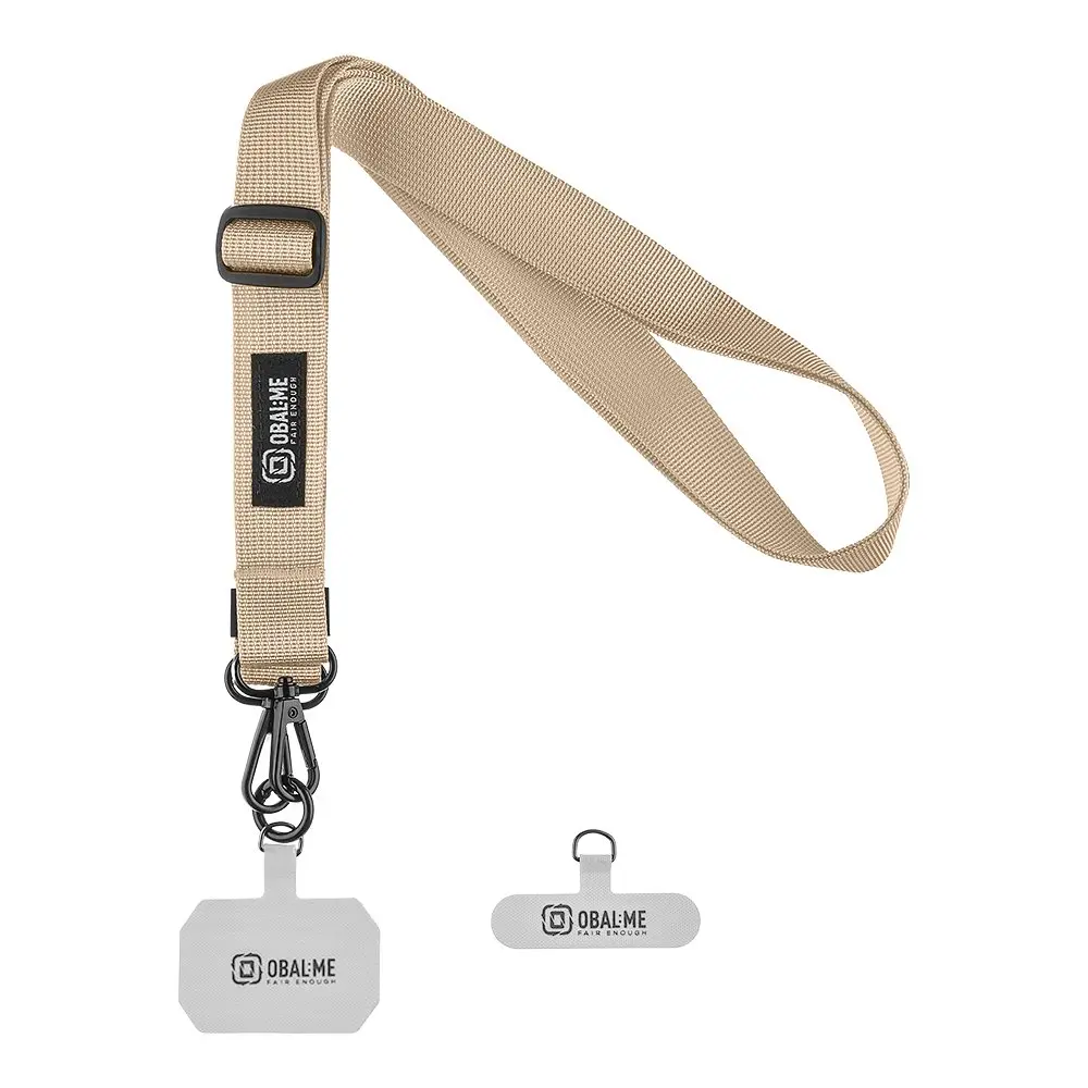 Popruh OBAL:ME NeckTag Ribbon na Telefon Ivory