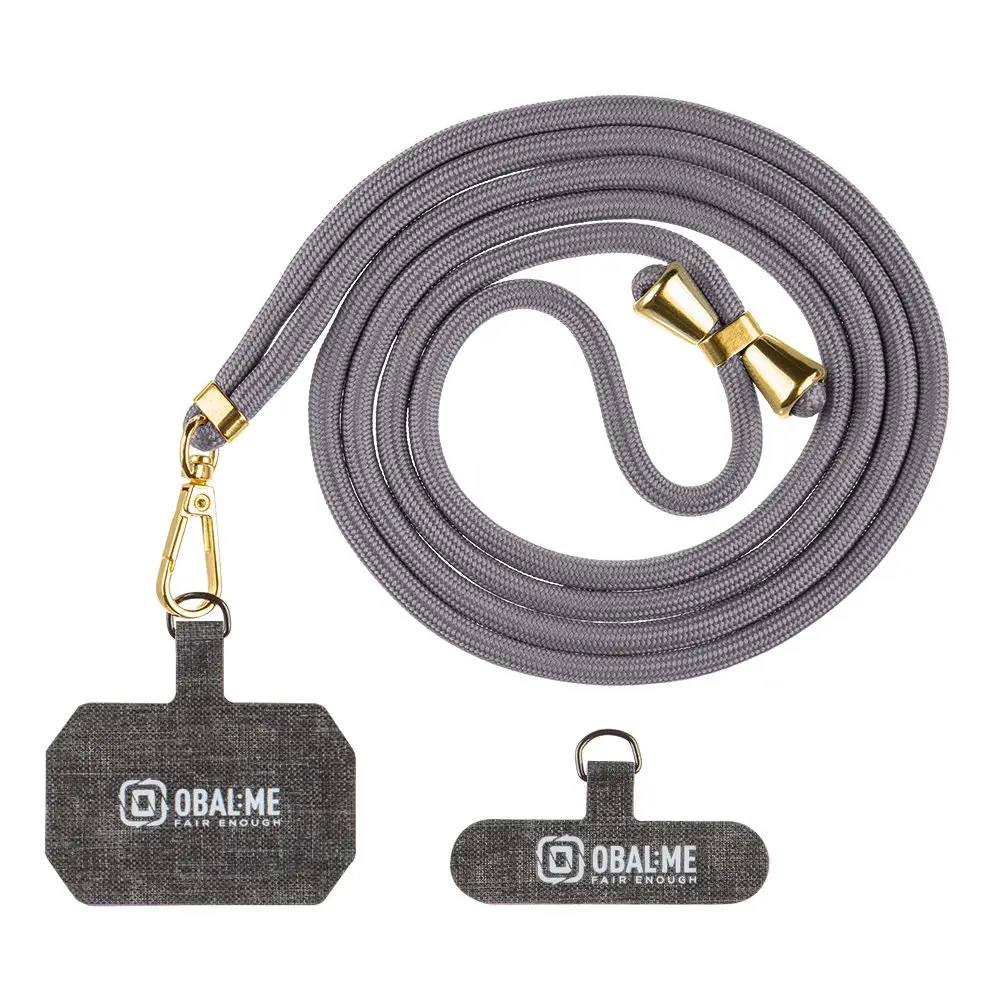 Popruh OBAL:ME NeckTag Allure na Telefon Dark grey