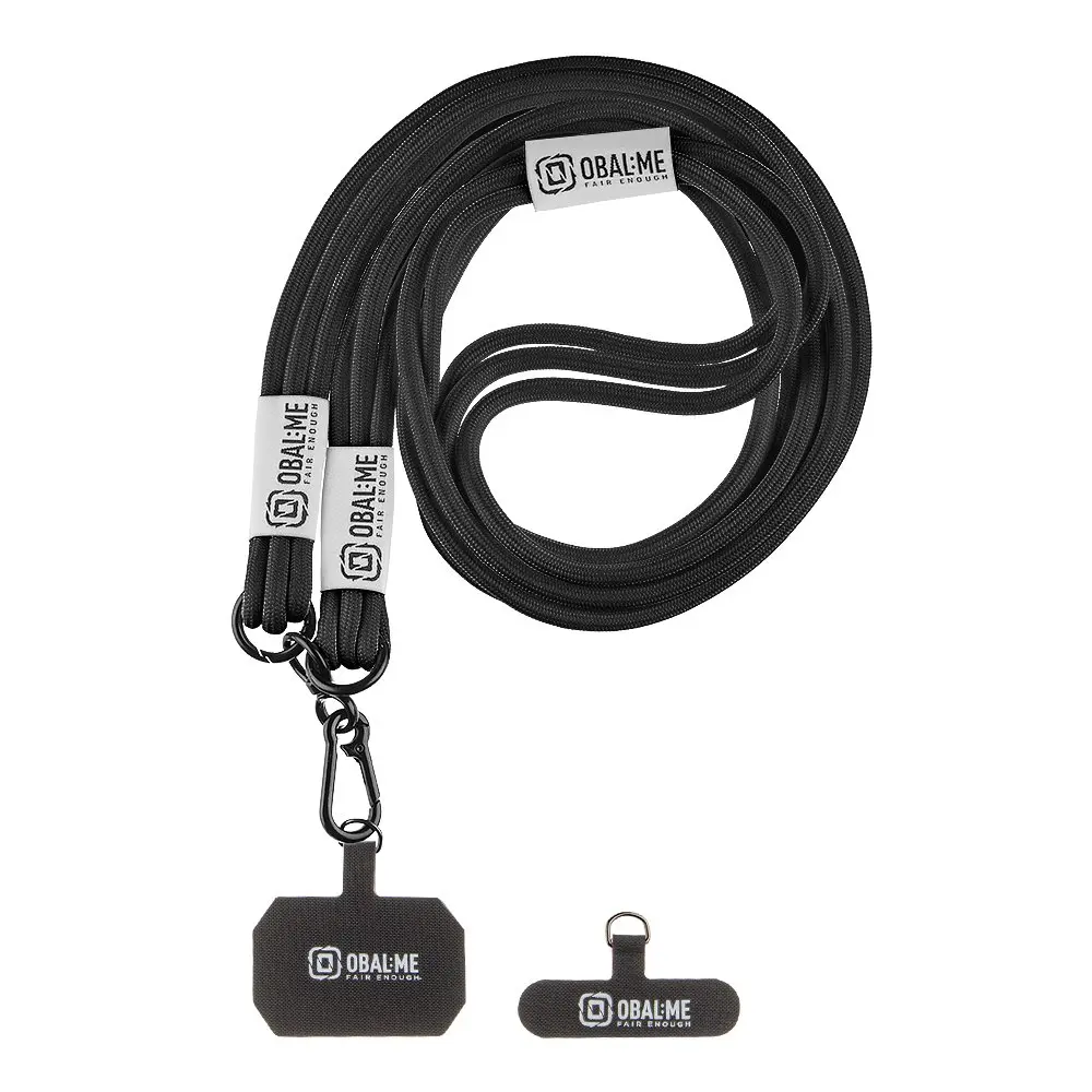 Popruh OBAL:ME NeckTag Trio na Telefon Black